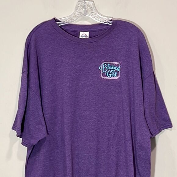 Purple Blessed Girl Blessed Mom Plus Size T-Shirt. Size 2XL. - Picture 2 of 7